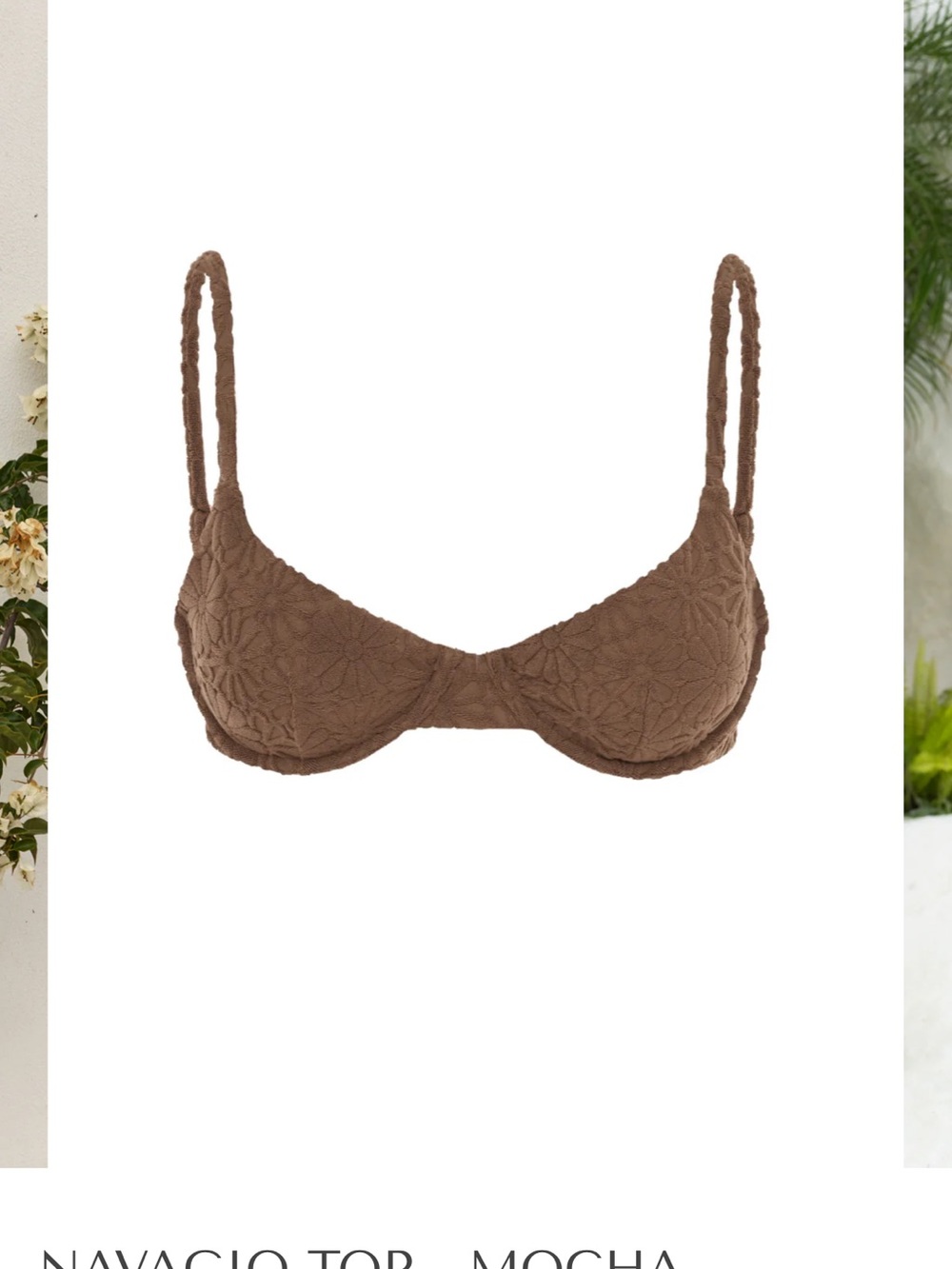 Somerfield Swim NAVAGIO TOP - MOCHA TOP & BOTTOM BNWT